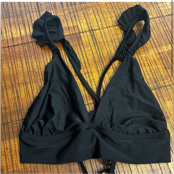 Aerie Black Strappy Back Bikini Top - Picture 3 of 6